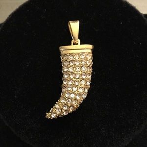 New Rhinestone Horn Pendant